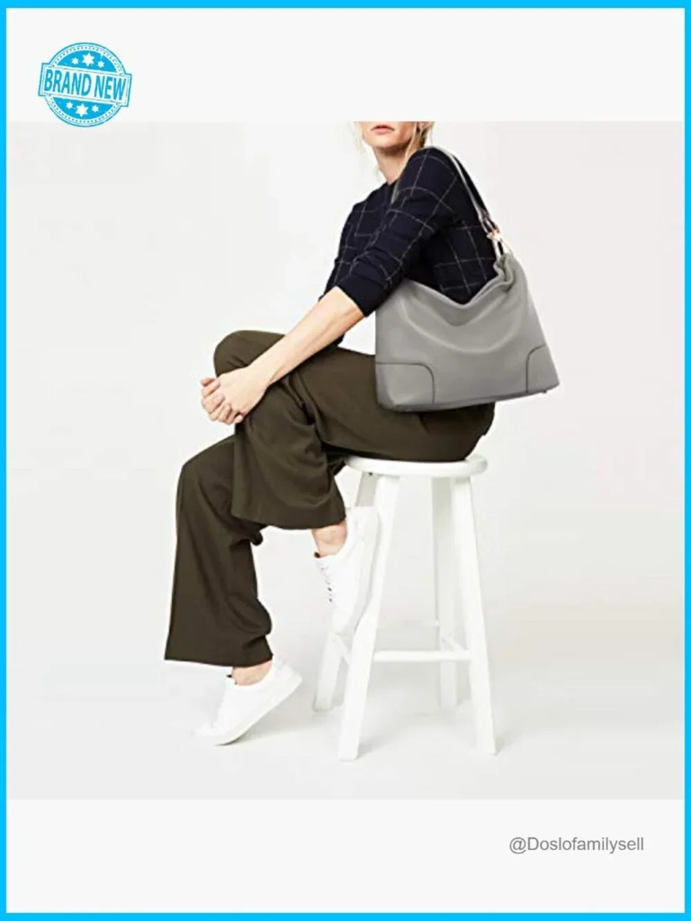 Soft Vegan Leather Hobo Bag Slouchy Shoulder Purse Top Handle Tote Work Satchel